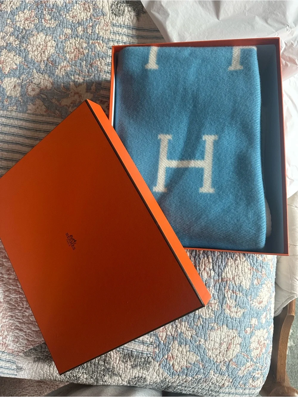 Hermes baby blanket
